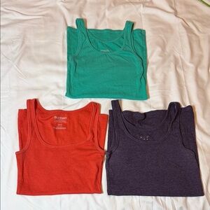 Old Navy Women's Tank Tops - Teal, Red, and Purple